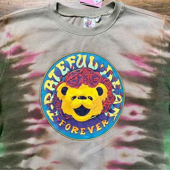 Grateful Dead Forever • NEW • Teddy Sweatshirt Tie Dye Women Small - Picture 2 of 5